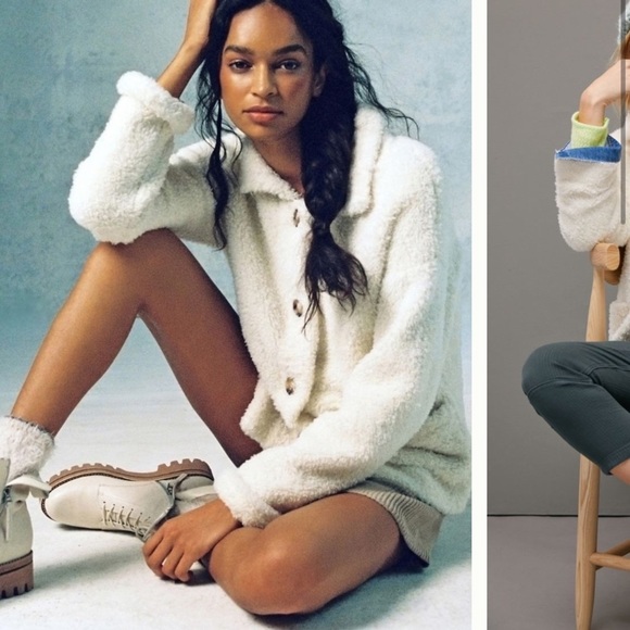 Anthropologie Jackets & Blazers - Anthropologie NWT Amadi Danika Fuzzy Jacket Size L.